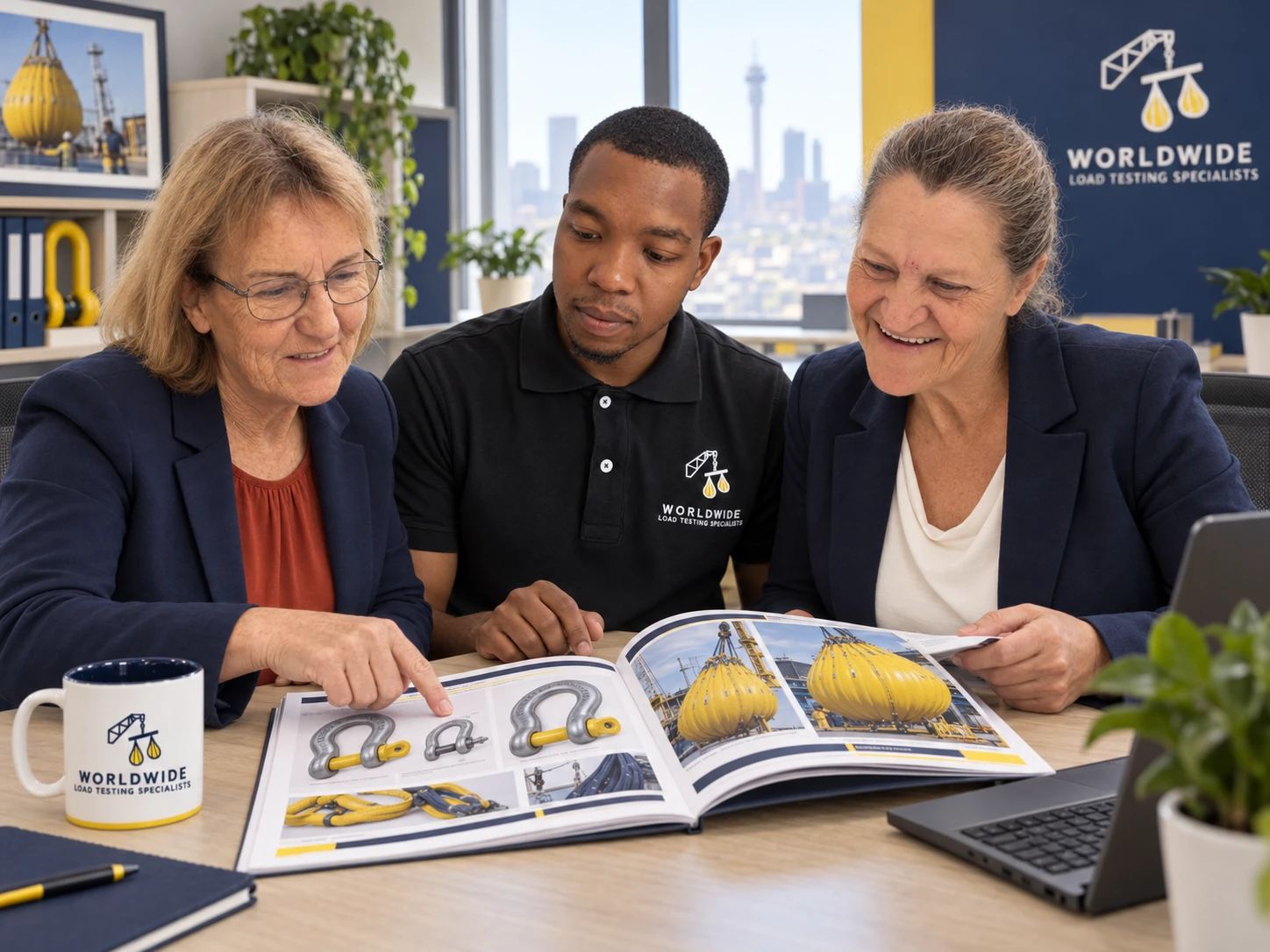 Johannesburg team in an illustrative workplace scene: Choose your equipment